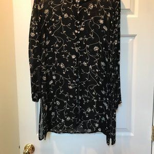 Reflections Black and Cream Blouse